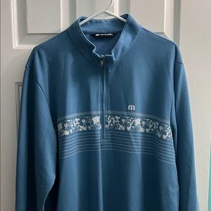 Travis Mathew Blue Zip-Up Sweater